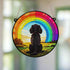 Cocker Spaniel Black Rainbow Bridge Stained Glass Effect Suncatcher